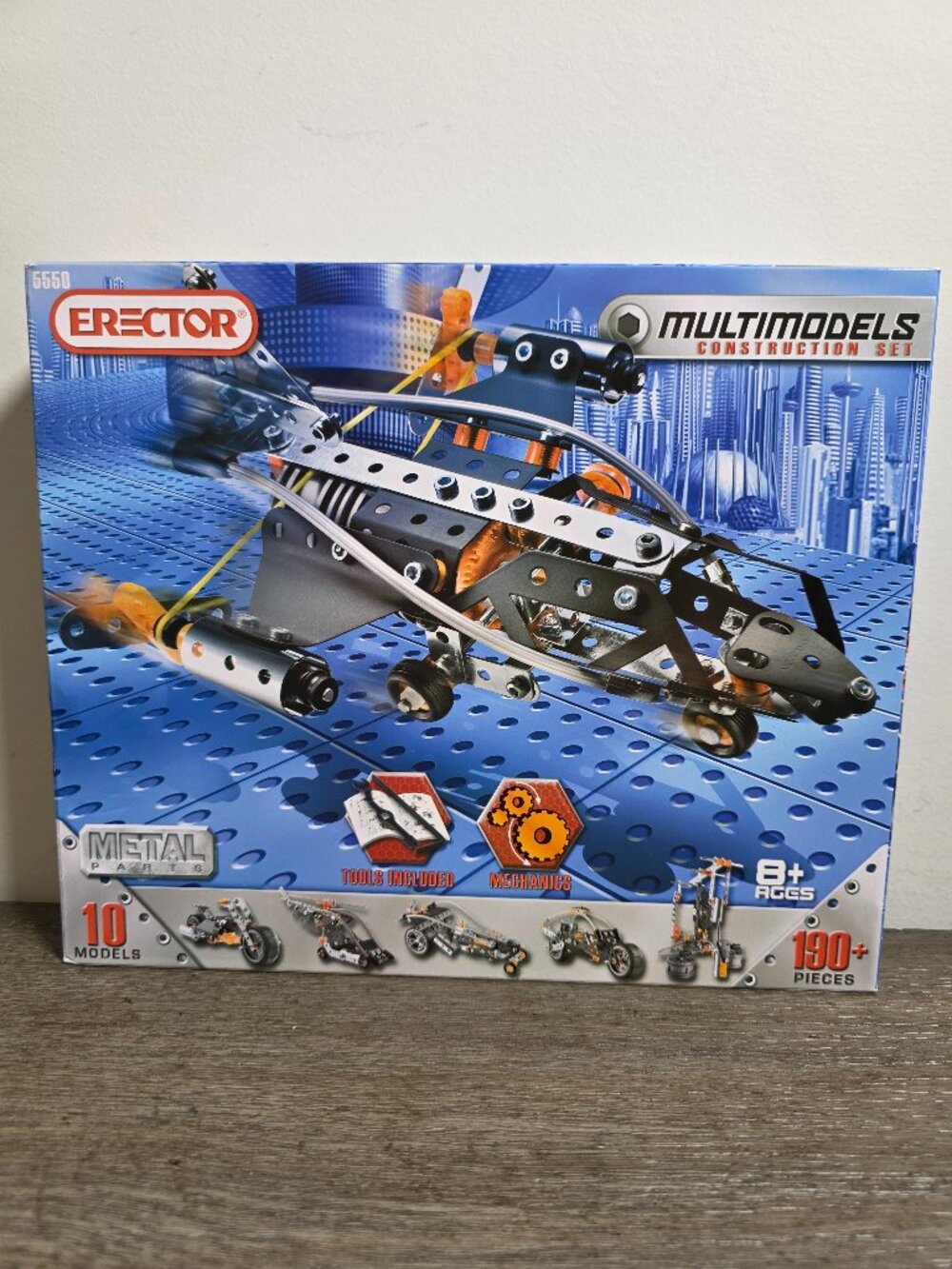 NEW Erector Multimodels Construction Set #5550 190+ Pieces 10 Models Retired